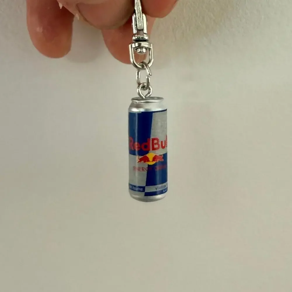 Red bull can keychain keychain